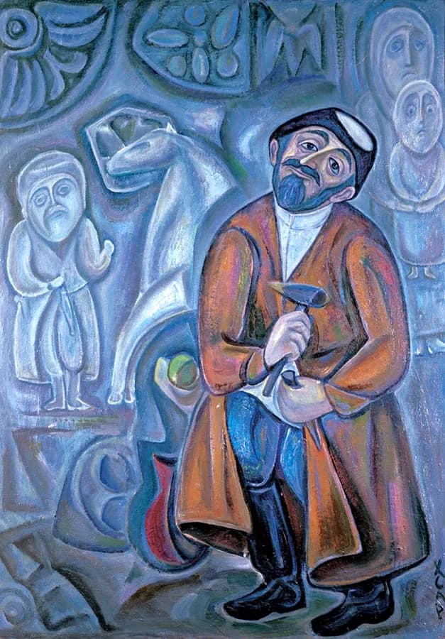 Портрет народного скульптора Сико Каркусова
